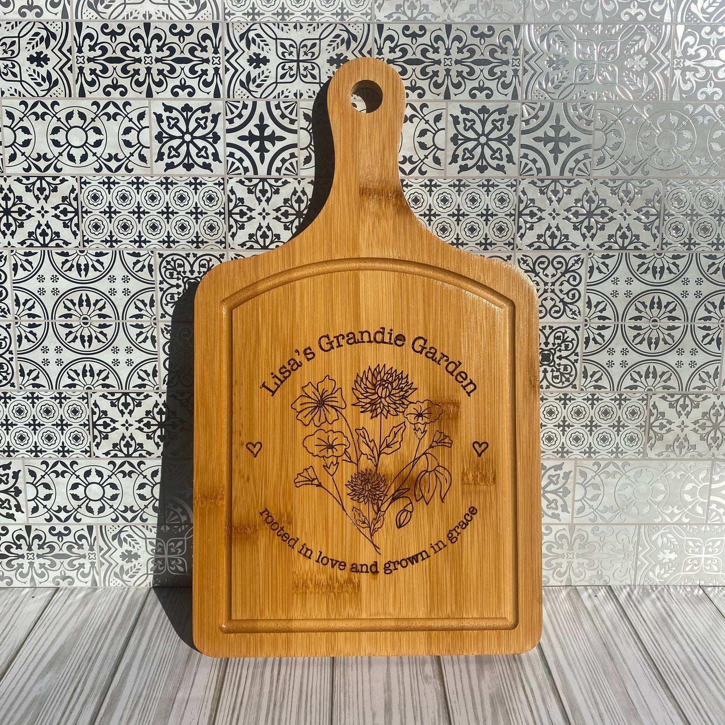 Customizable Bamboo Decorative Paddle Cutting Board