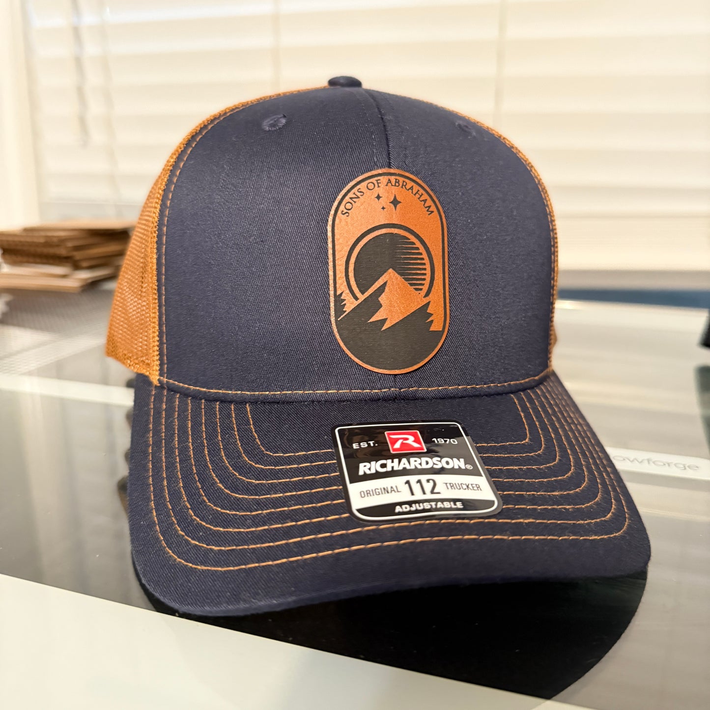 Richardson 112 Trucker Cap w/ custom Leatherette Patch