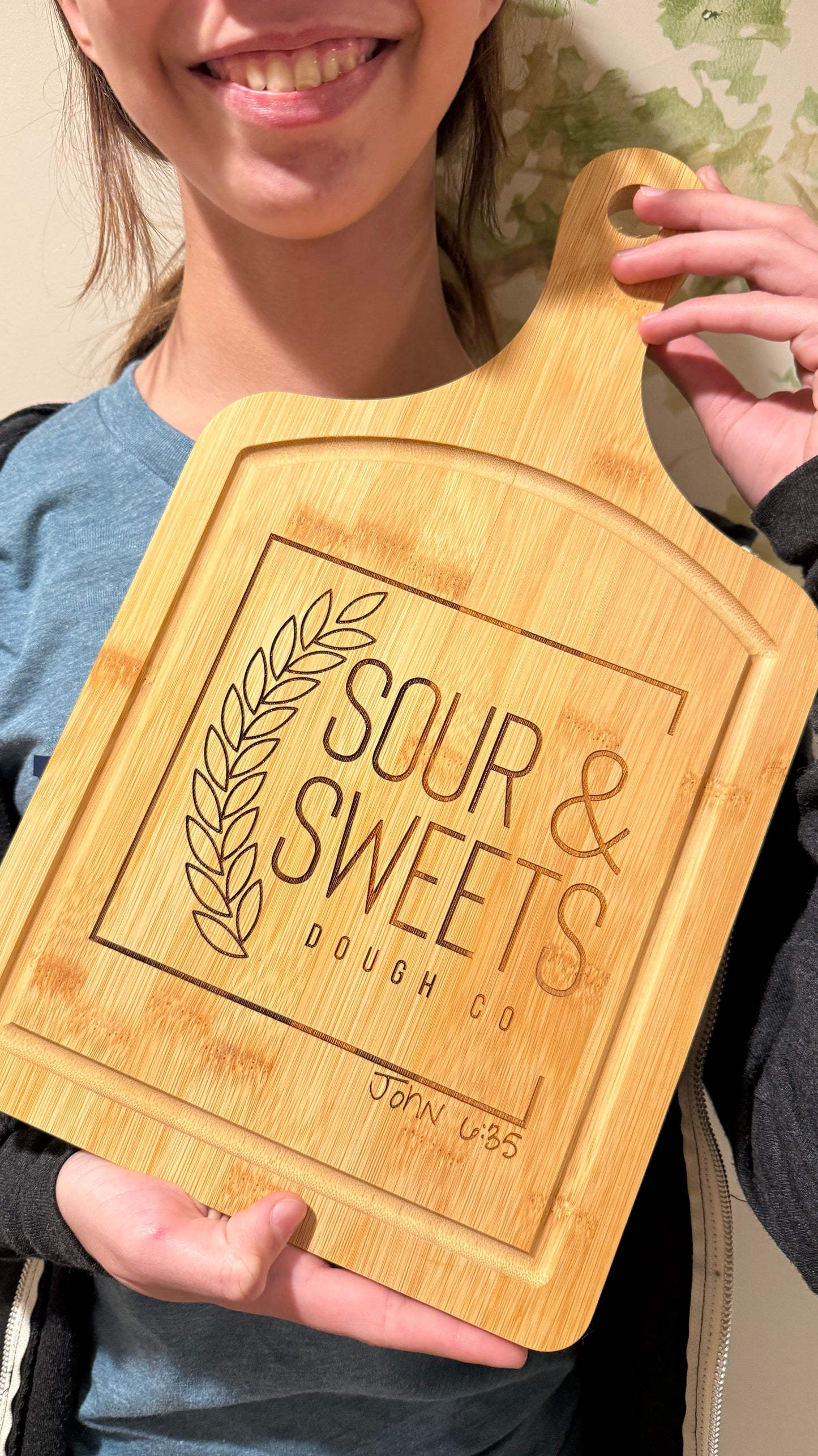 ABZolutely Crafted - Customizable Bamboo Decorative Paddle Cutting Board