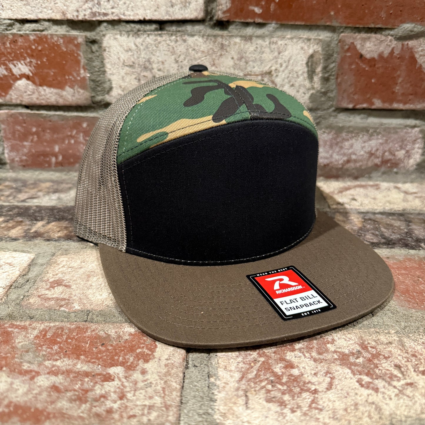 Richardson 168 7 Panel Hat with Customizable Leatherette Patch