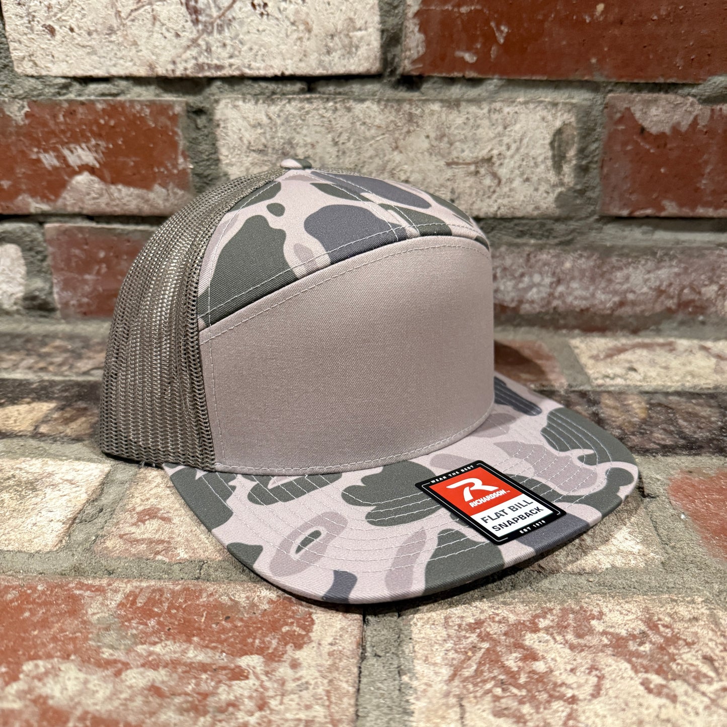 Richardson 168 7 Panel Hat with Customizable Leatherette Patch