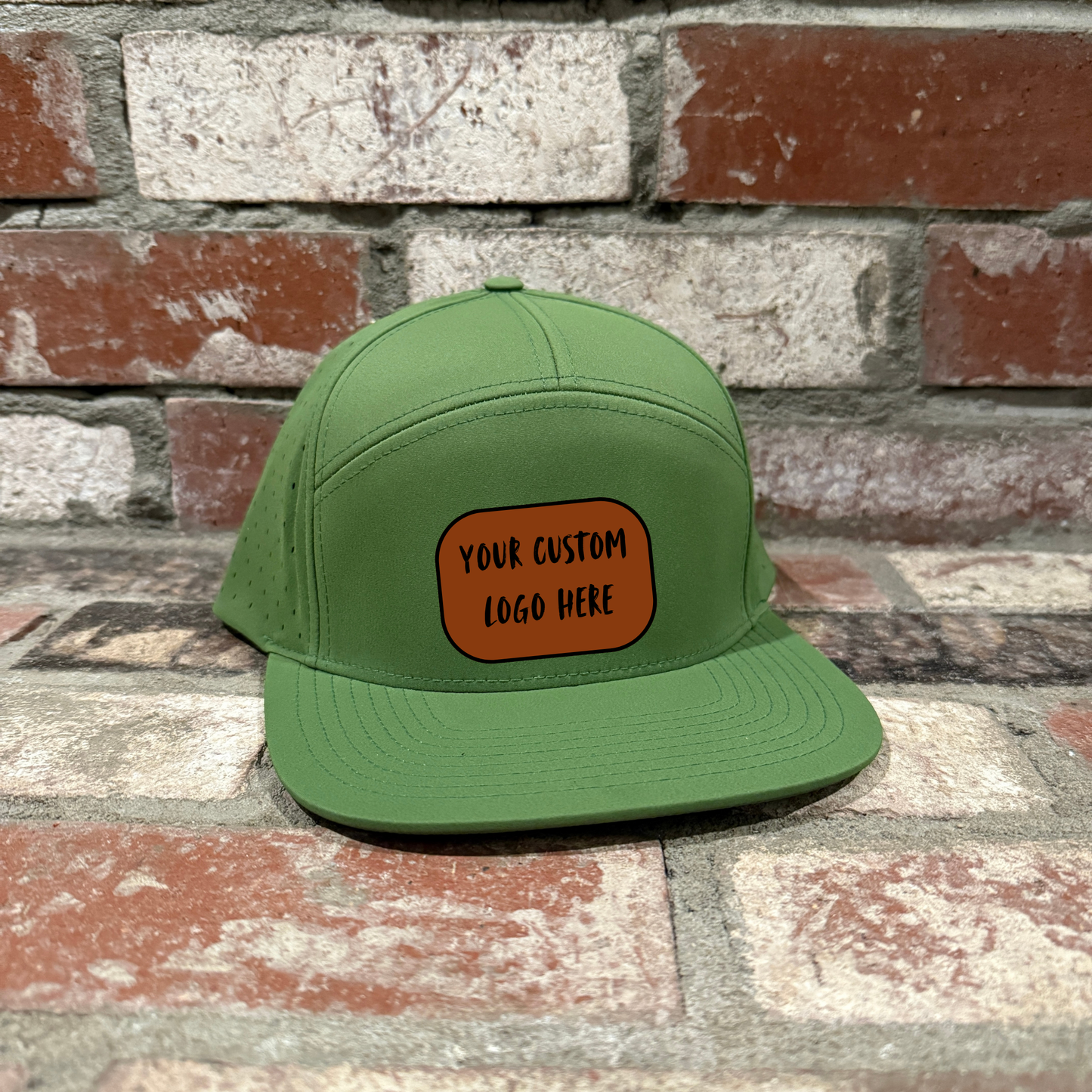 Richardson 169 7-Panel Hat with Customizable Leatherette Patch
