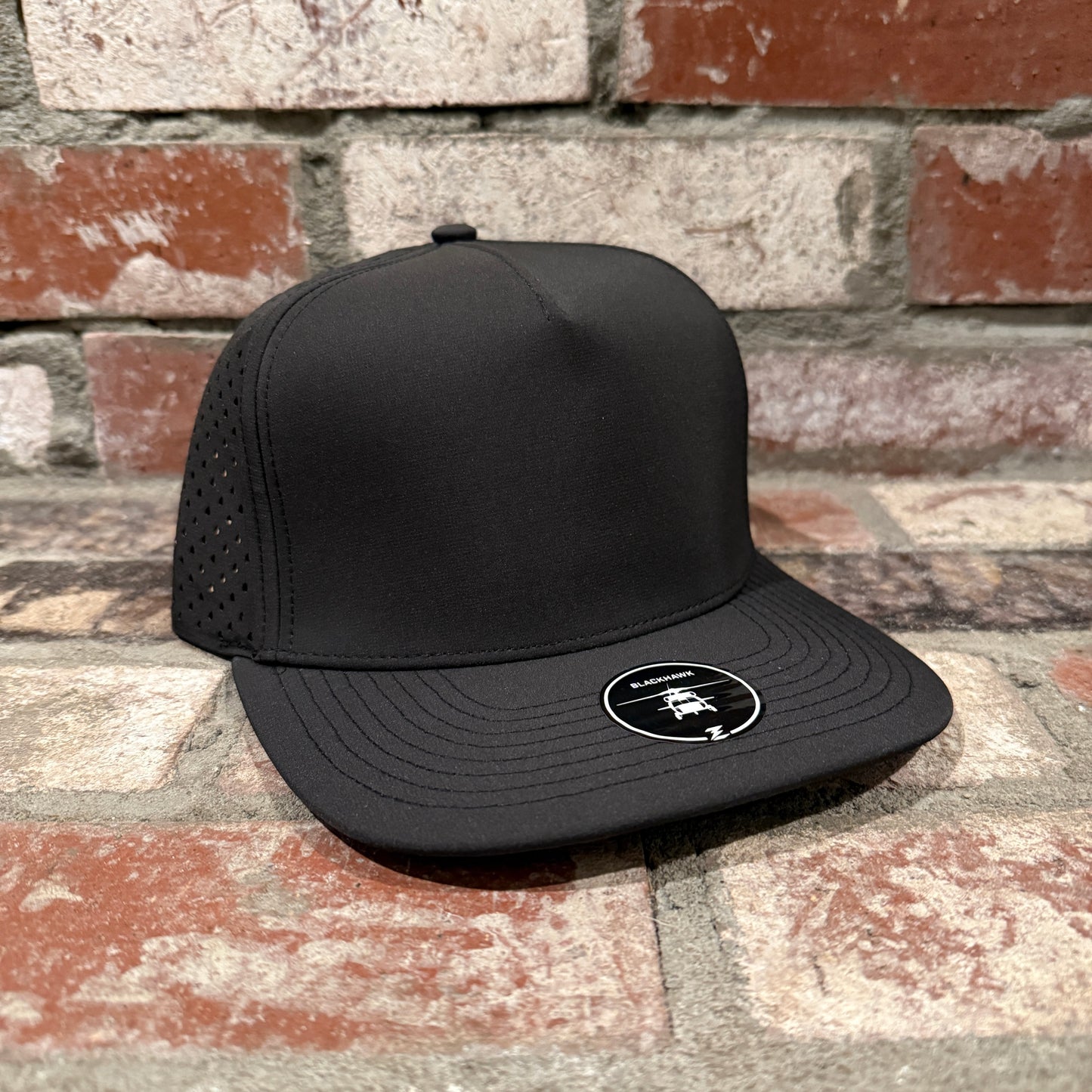 Zapped Blackhawk Hat with Customizable Leatherette Patch