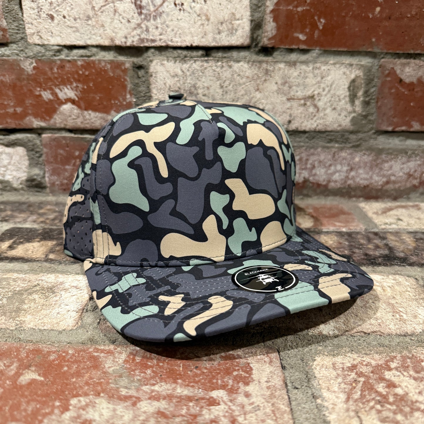 Zapped Blackhawk Hat with Customizable Leatherette Patch