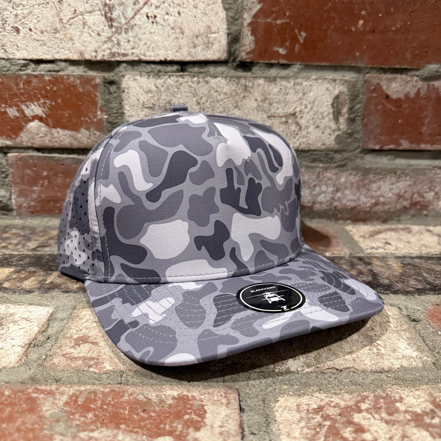 Zapped Blackhawk Hat with Customizable Leatherette Patch