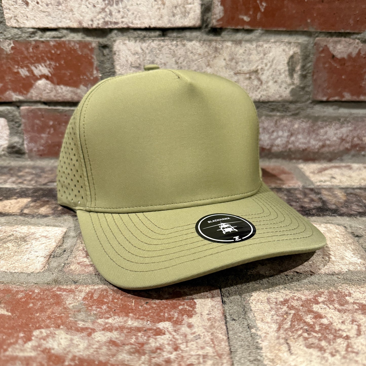 Zapped Blackhawk Hat with Customizable Leatherette Patch