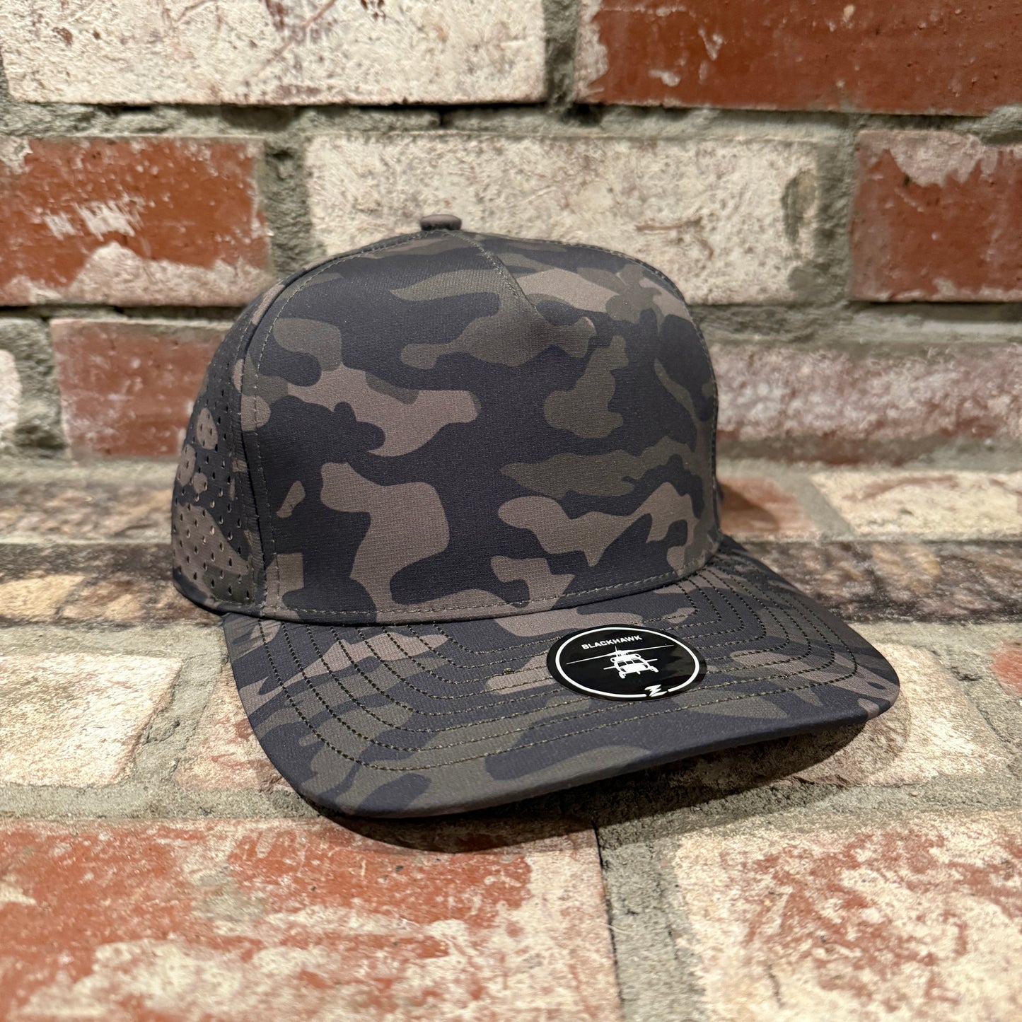 Zapped Blackhawk Hat with Customizable Leatherette Patch
