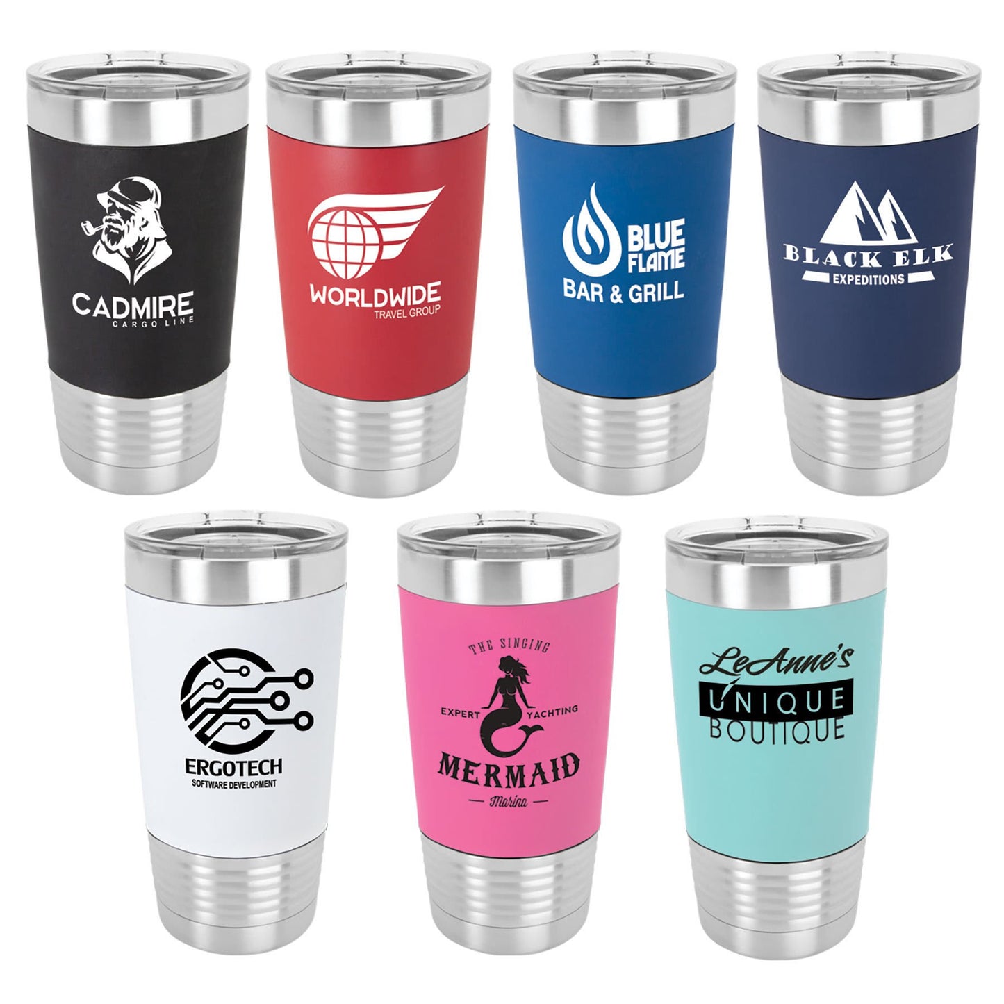 Customizable Silicone Grip 20oz Tumbler