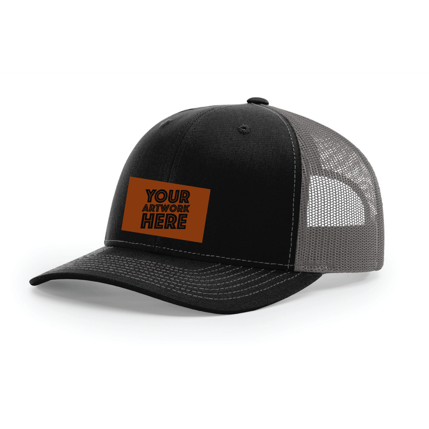 Richardson 112 Trucker Cap w/ custom Leatherette Patch