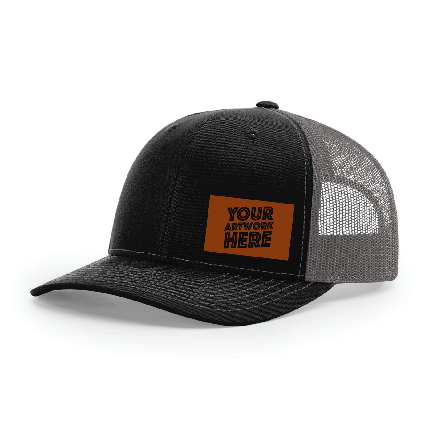 Richardson 112 Trucker Cap w/ custom Leatherette Patch