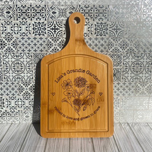 Customizable Bamboo Decorative Paddle Cutting Board