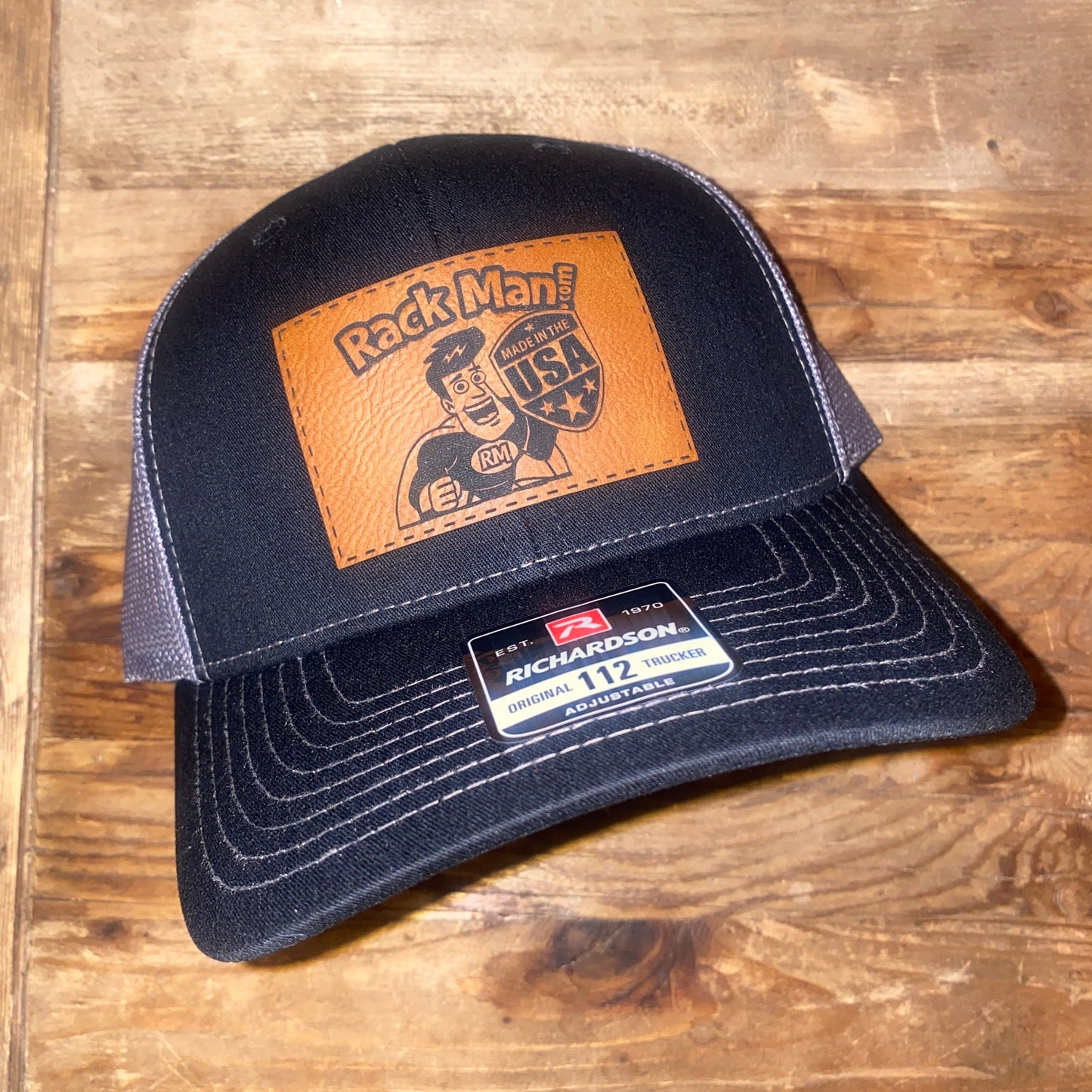 Richardson 112 Trucker Cap w/ custom Leatherette Patch