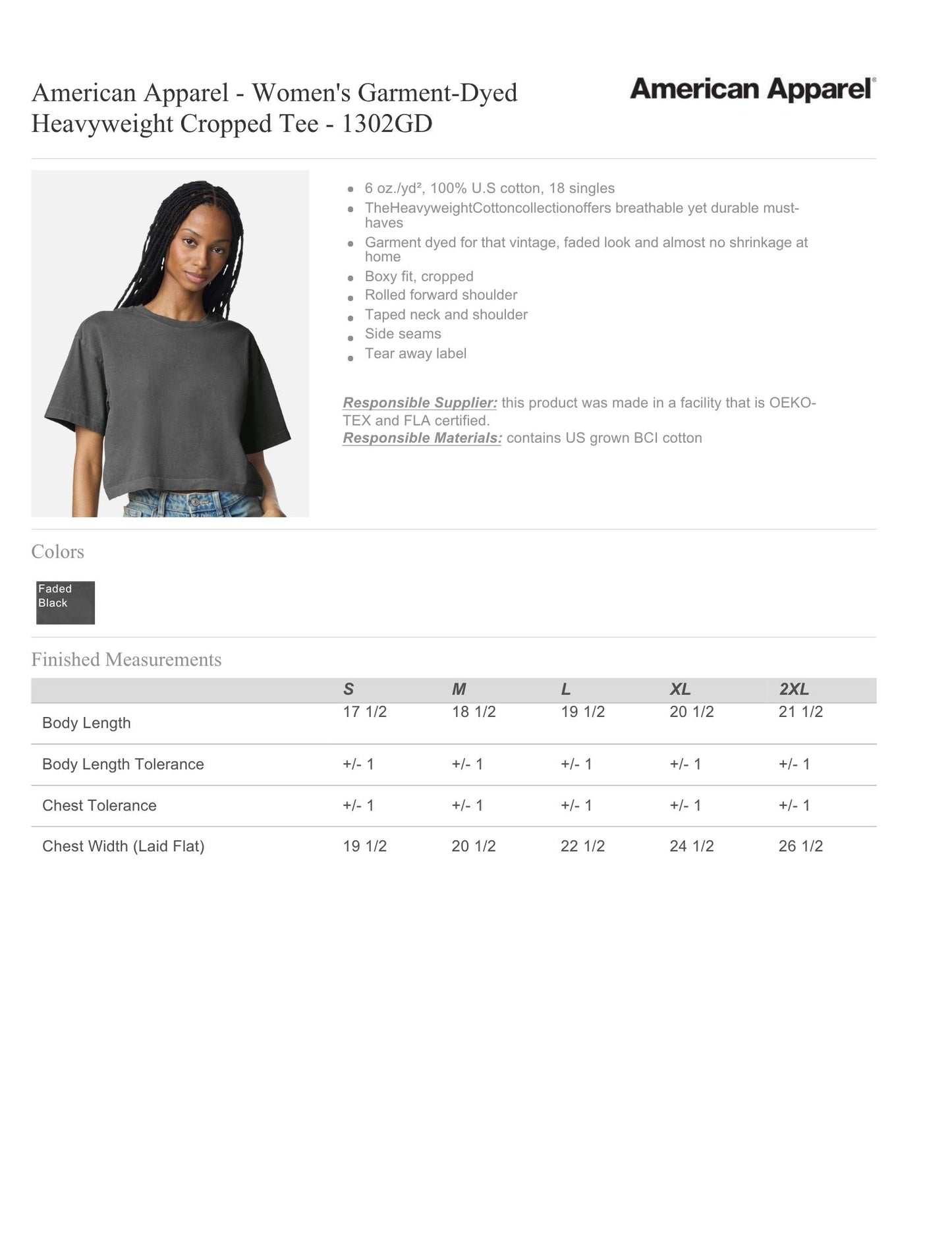 PREORDER - OTB FiA Placer Cropped Tee