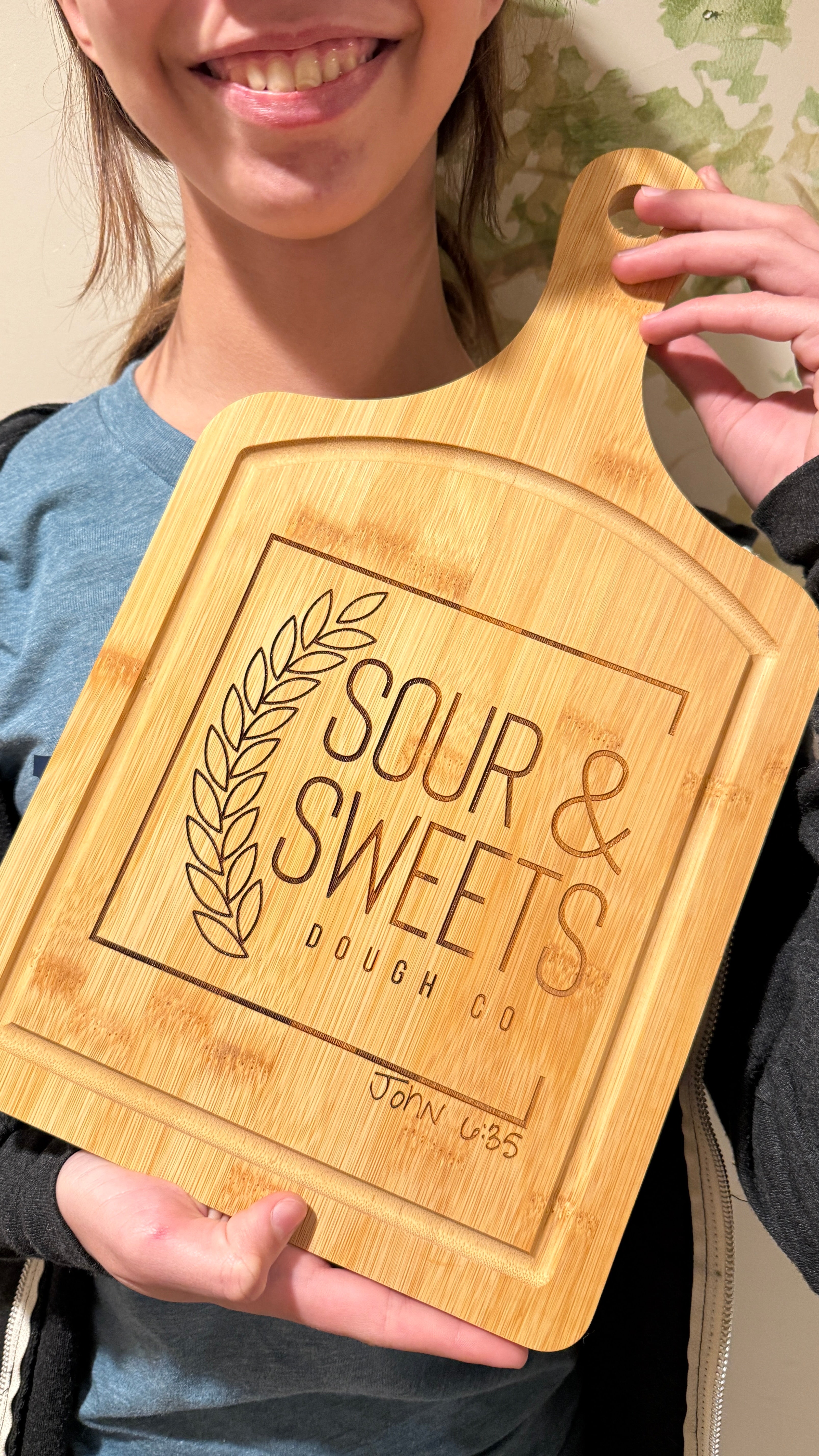 ABZolutely Crafted - Customizable Bamboo Decorative Paddle Cutting Board