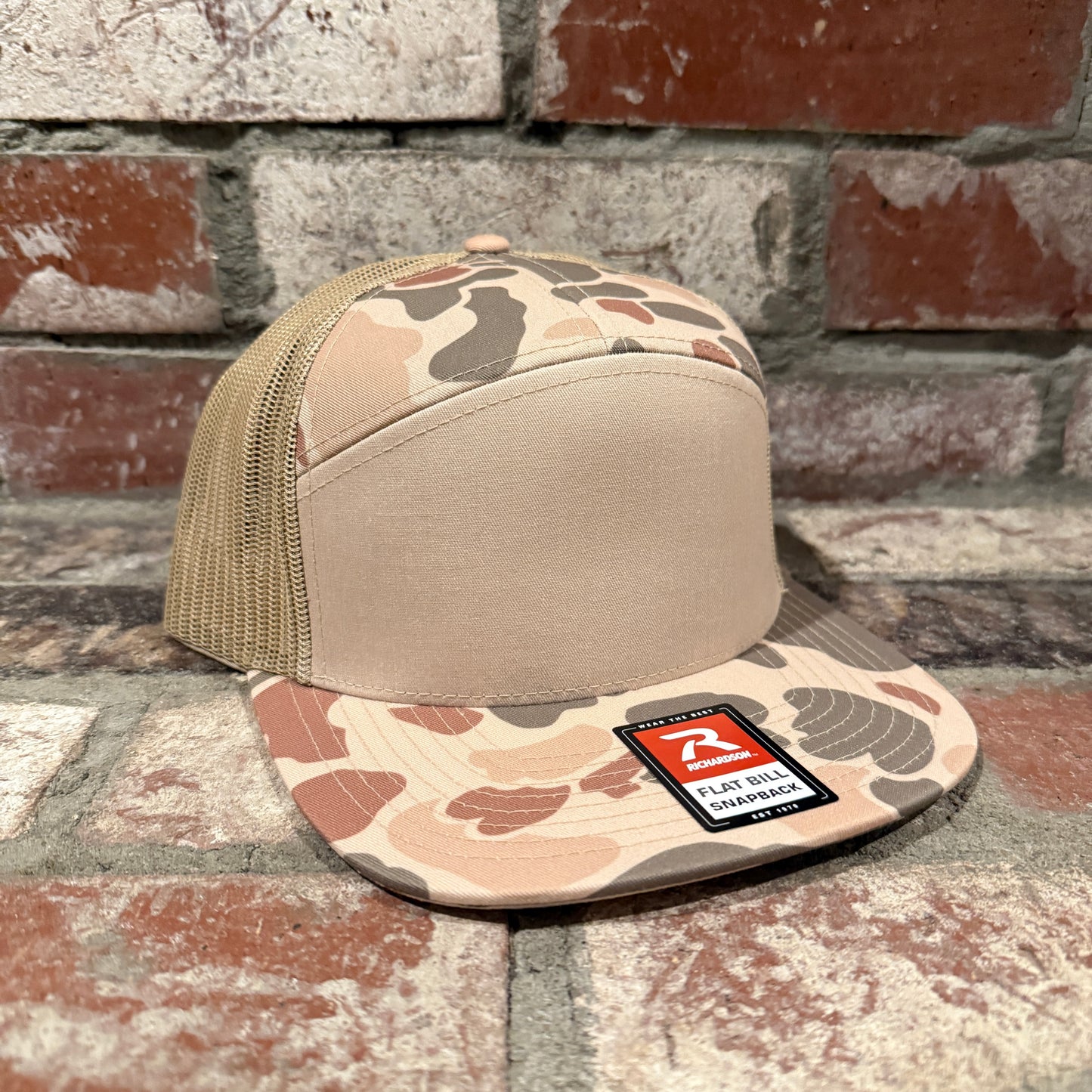 Richardson 168 7 Panel Hat with Customizable Leatherette Patch