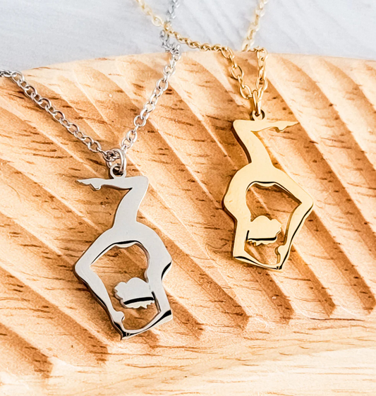 Custom Engraved Gymnast Necklace