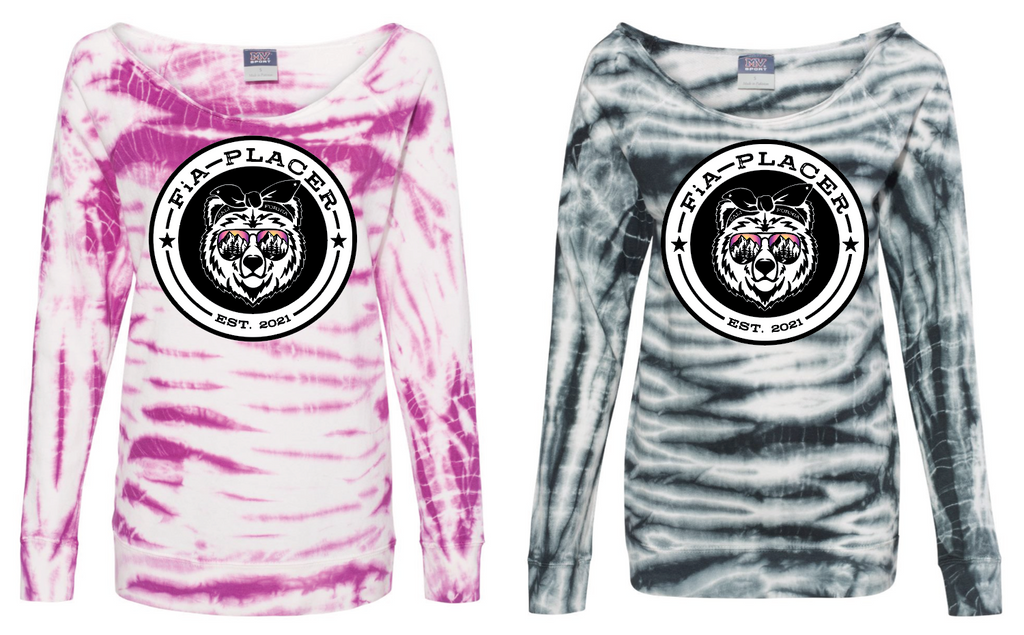 PREORDER - OTB Off-the-Shoulder Tie Dyed Sweatshirt