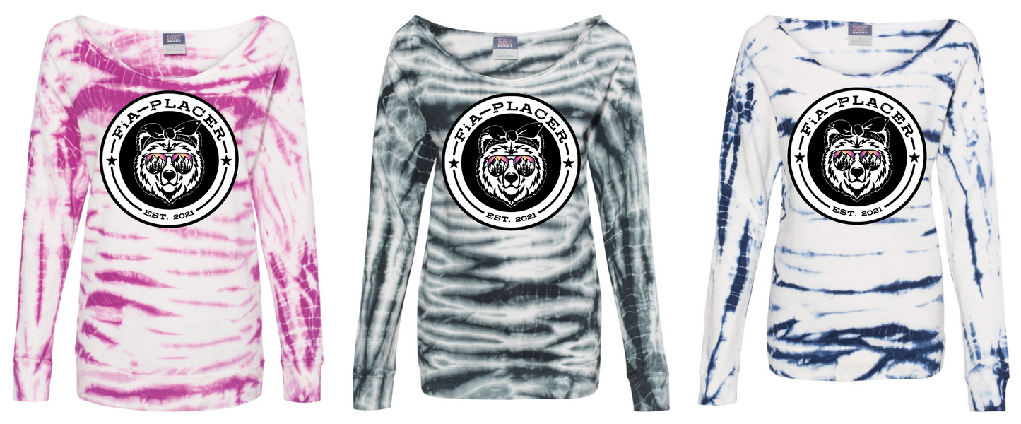 PREORDER - OTB Off-the-Shoulder Tie Dyed Sweatshirt