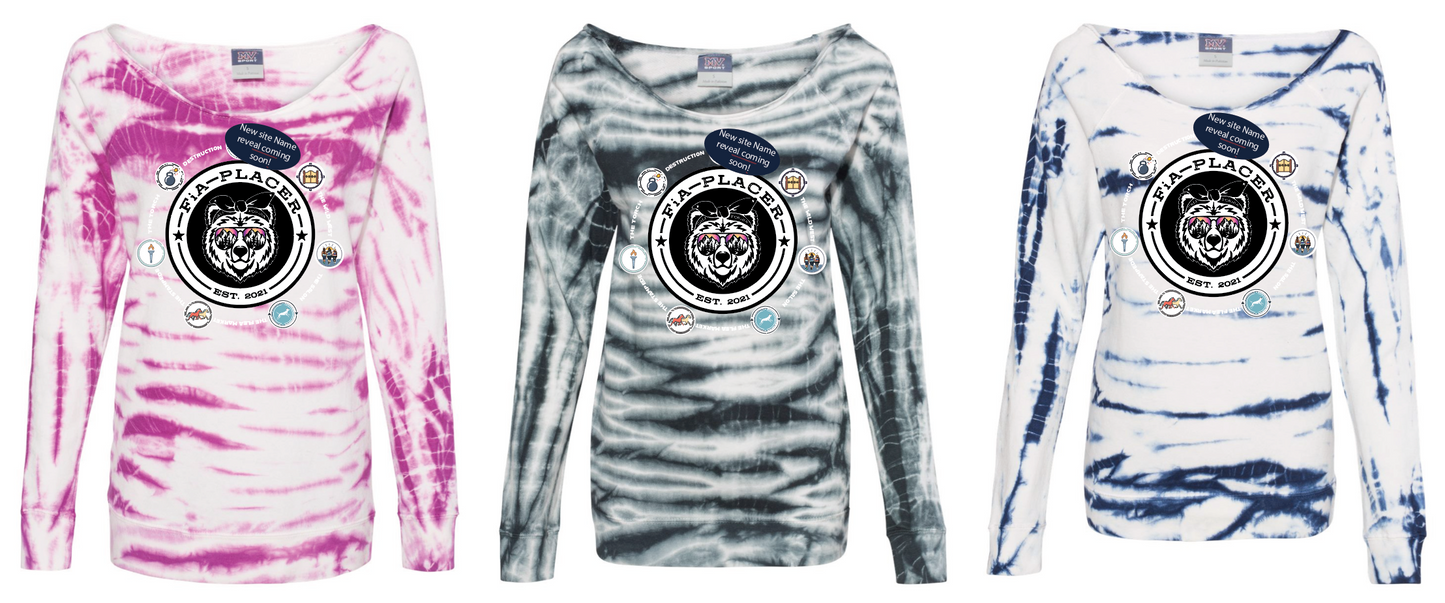 PREORDER - OTB Off-the-Shoulder Tie Dyed Sweatshirt