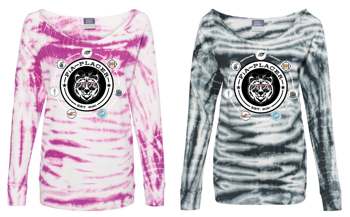 PREORDER - OTB Off-the-Shoulder Tie Dyed Sweatshirt