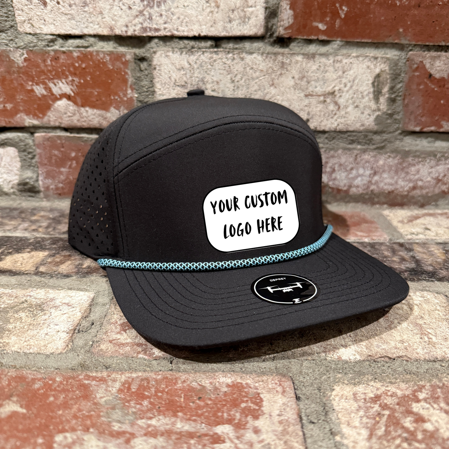Zapped Osprey 7 Panel Hat with Customizable Leatherette Patch