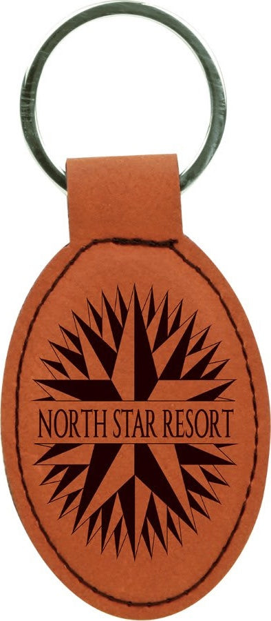 ABZolutely Crafted - Customizable Leatherette Oval Keychain