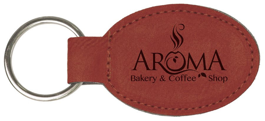 ABZolutely Crafted - Customizable Leatherette Oval Keychain
