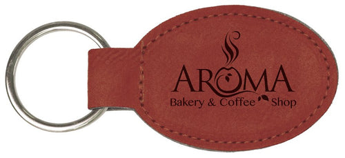 ABZolutely Crafted - Customizable Leatherette Oval Keychain