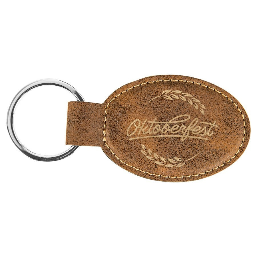 ABZolutely Crafted - Customizable Leatherette Oval Keychain