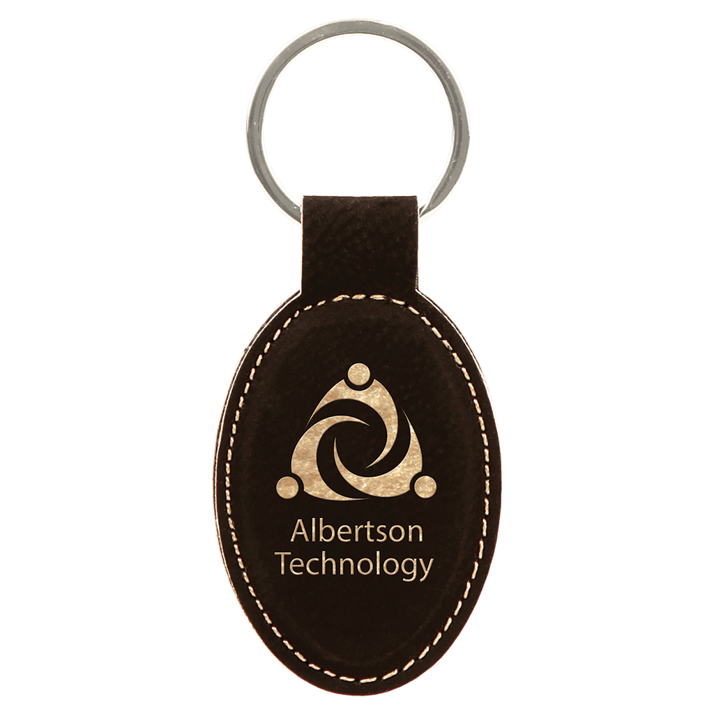 ABZolutely Crafted - Customizable Leatherette Oval Keychain