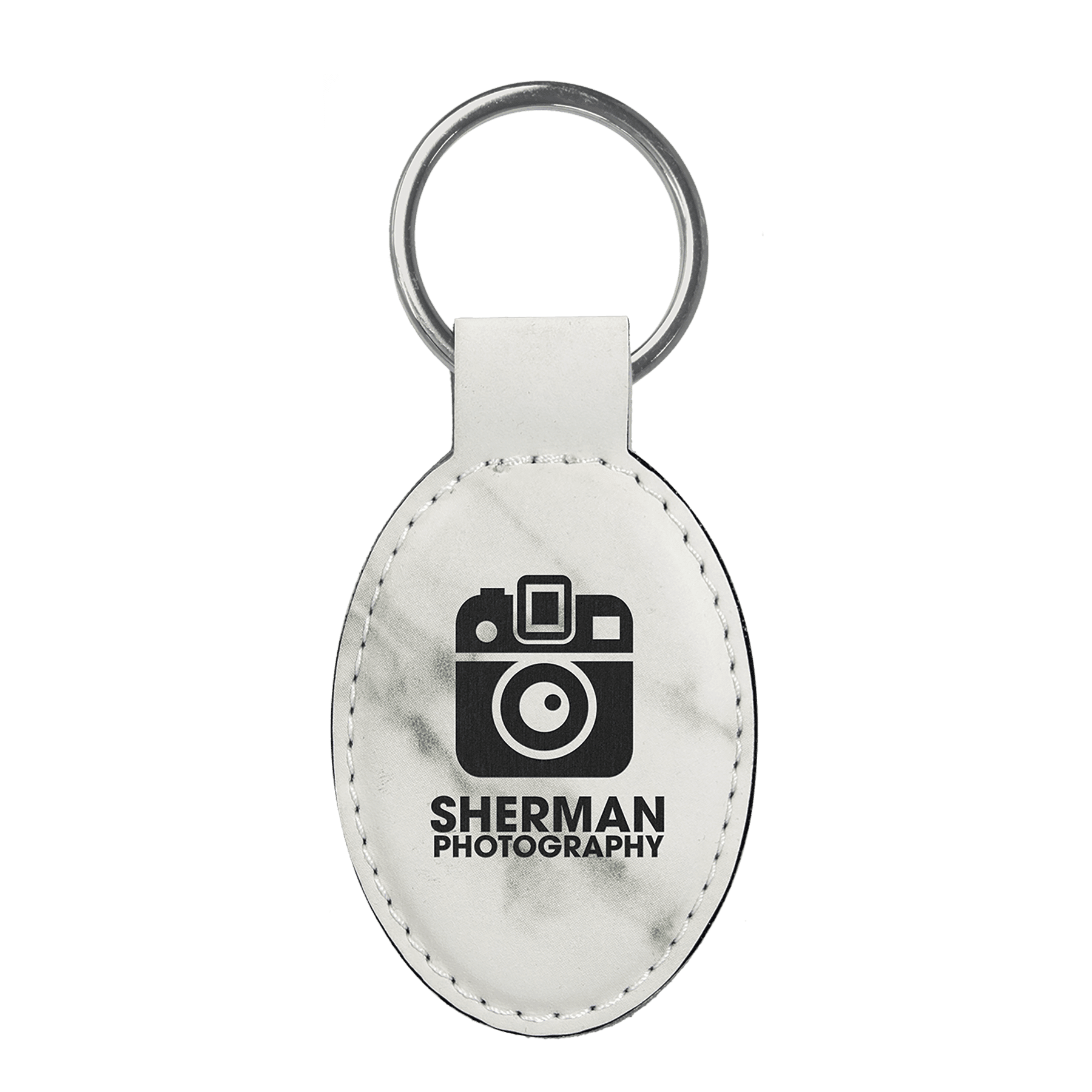 ABZolutely Crafted - Customizable Leatherette Oval Keychain