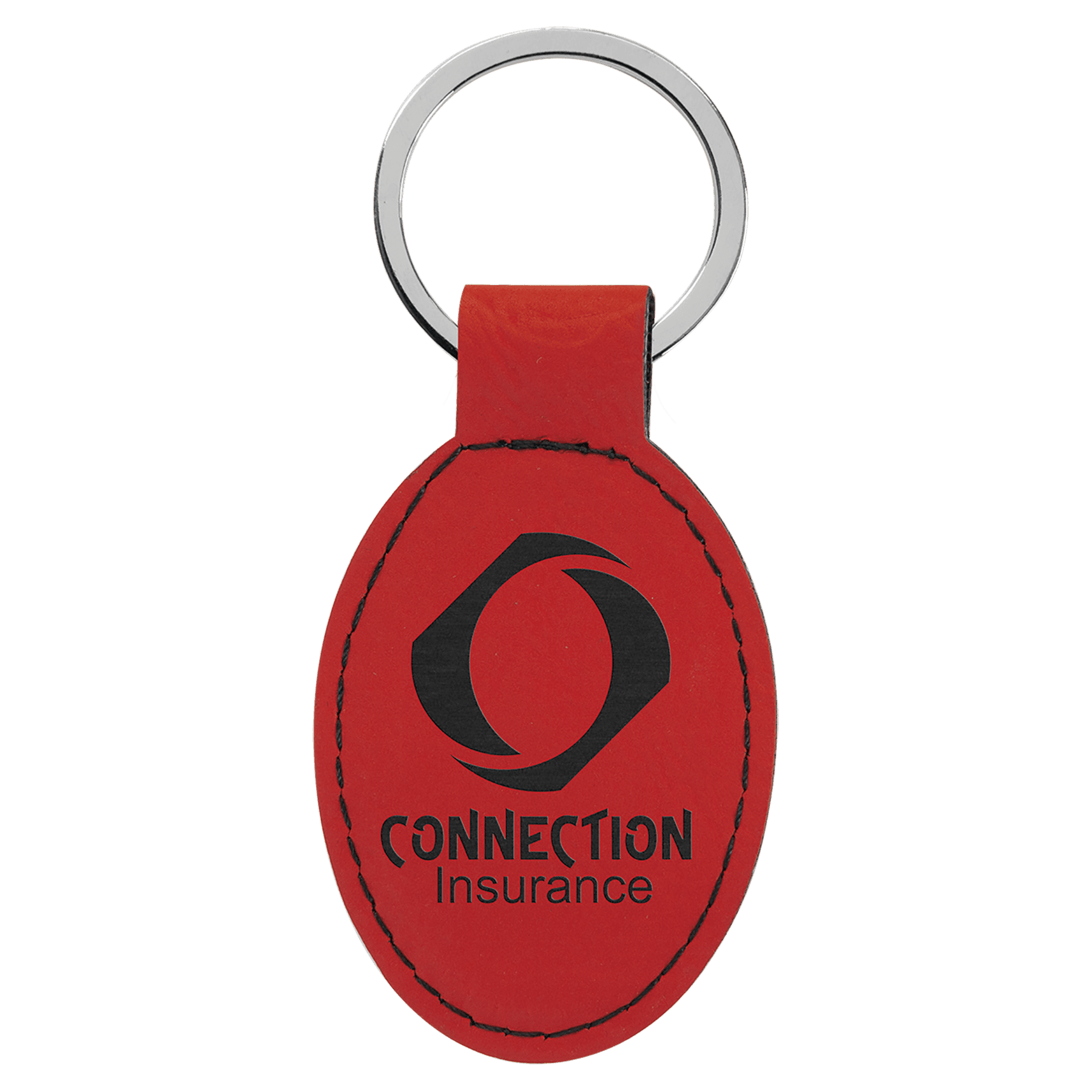 ABZolutely Crafted - Customizable Leatherette Oval Keychain
