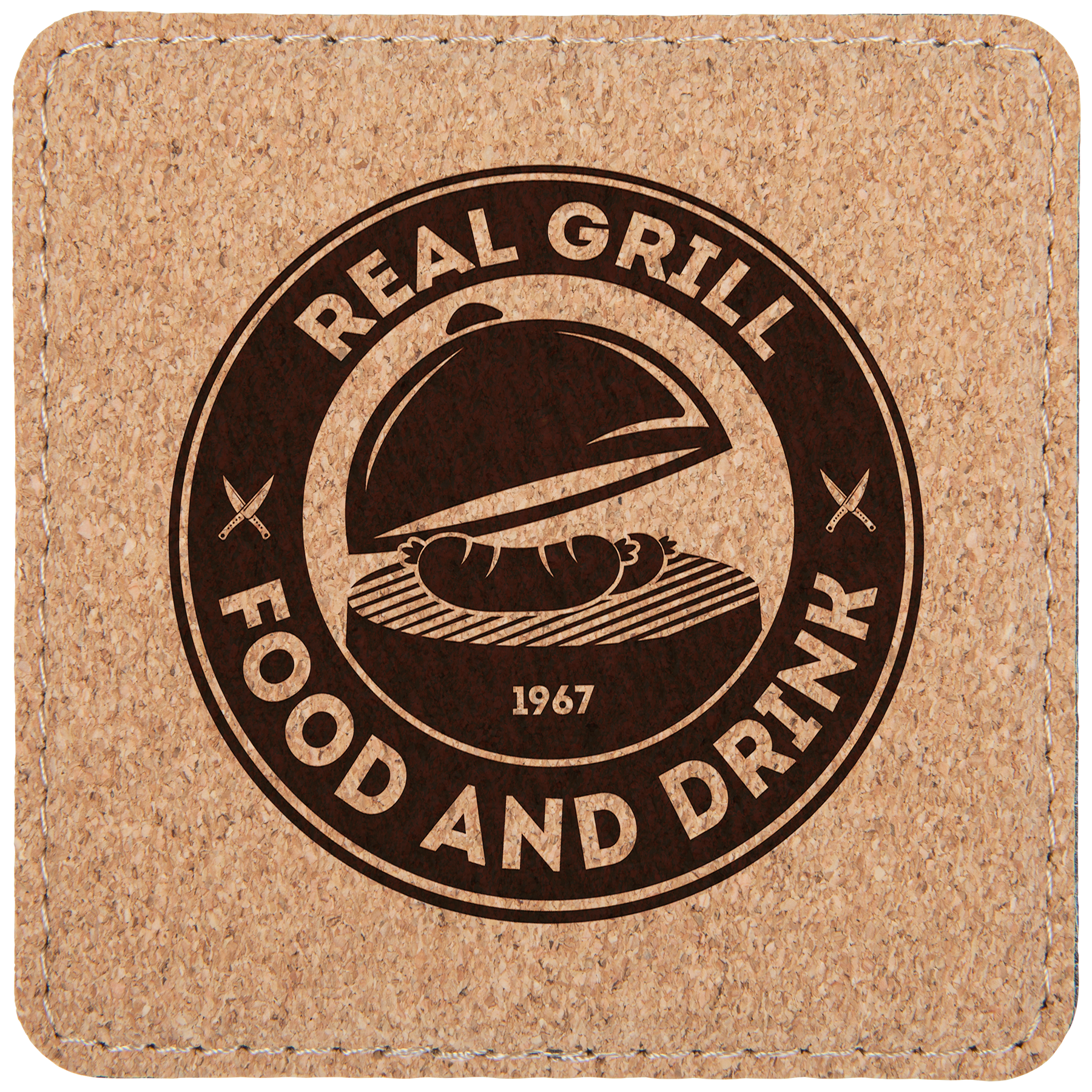 Customizable 6 Piece Cork Coaster Set
